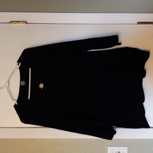 Anne Kline black knit top sz 2x check measurements no tag